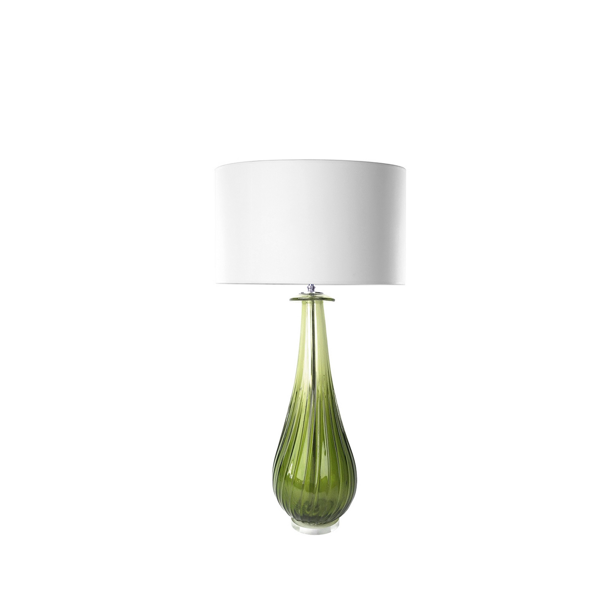 Moss green store table lamp